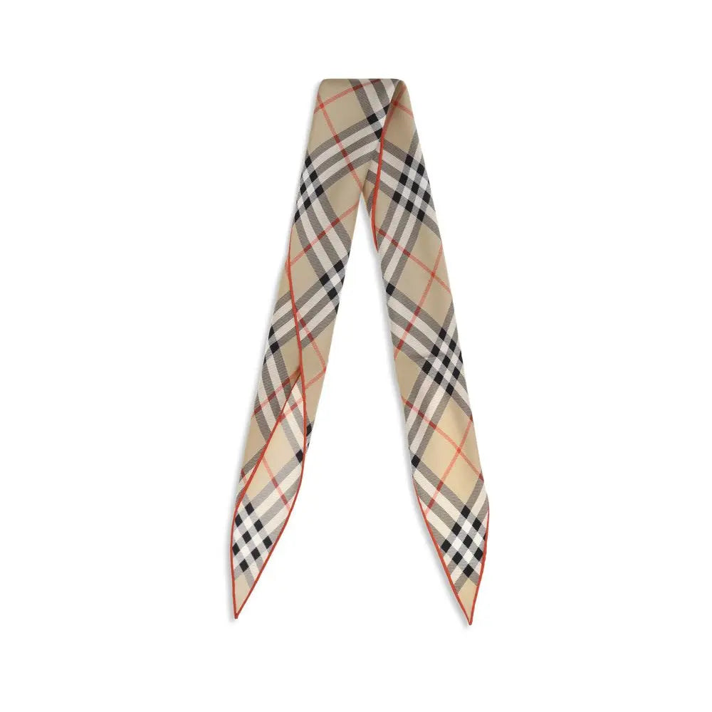 Burberry Diamond Silk Check Scarf – Beige Burberry