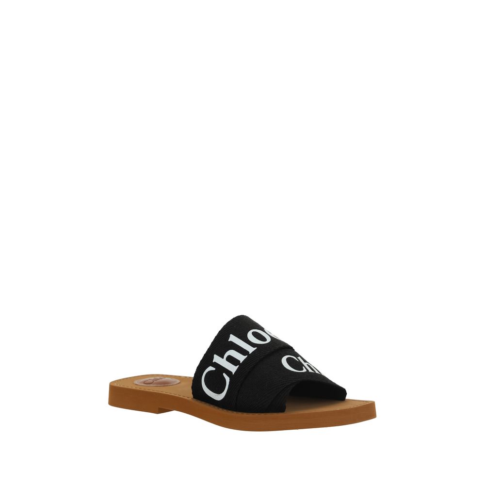 Chloé Black Rubber Sandals Chloé
