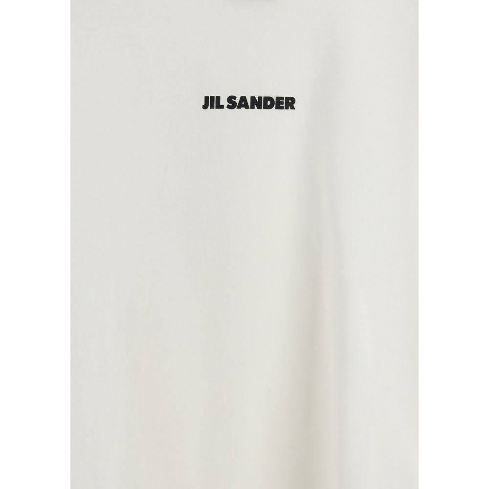 Jil Sander Signatuur Structuurontwerp Creme T-shirt