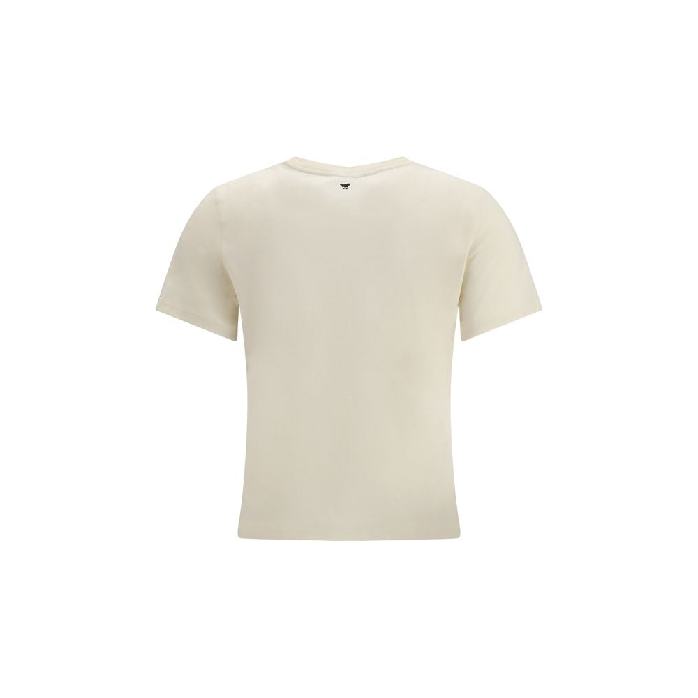 Max Mara Cream Cotton T-Shirt Max Mara