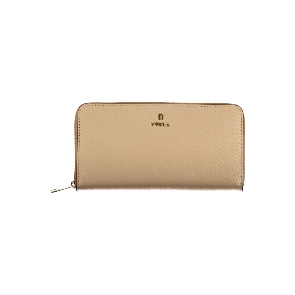 Furla Beige Leather Women Wallet Furla