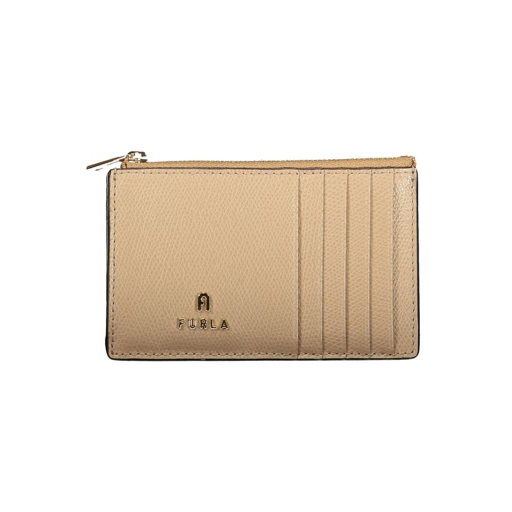 Furla Beige Leather Women Wallet Furla