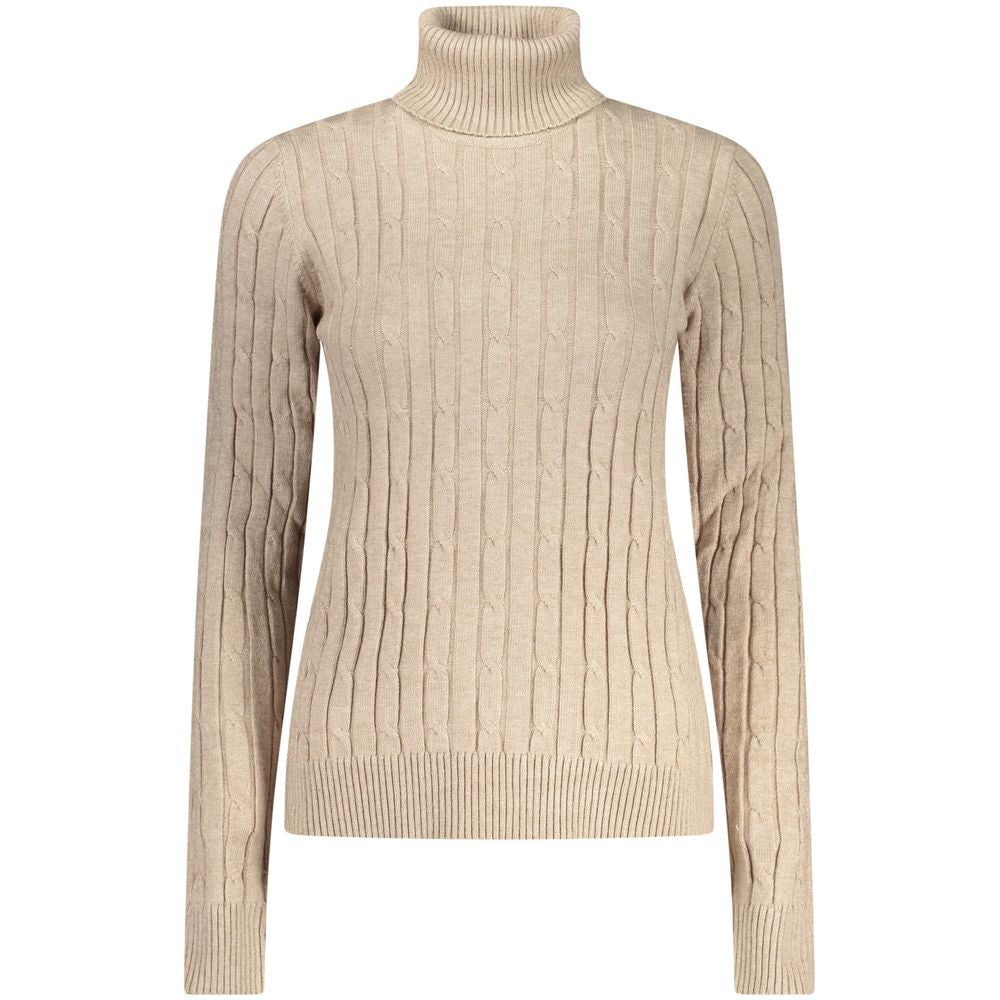Norway 1963 Beige Viscose Turtleneck Sweater Norway 1963