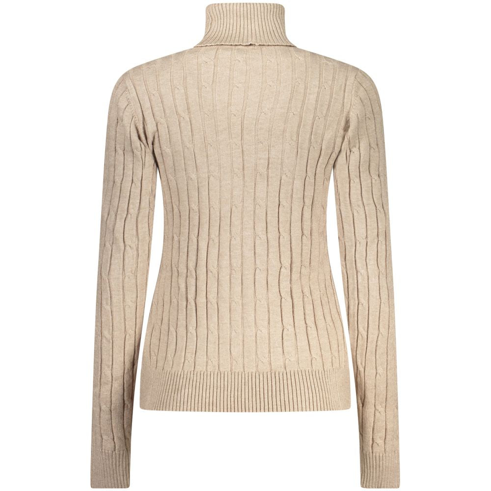 Norway 1963 Beige Viscose Turtleneck Sweater Norway 1963