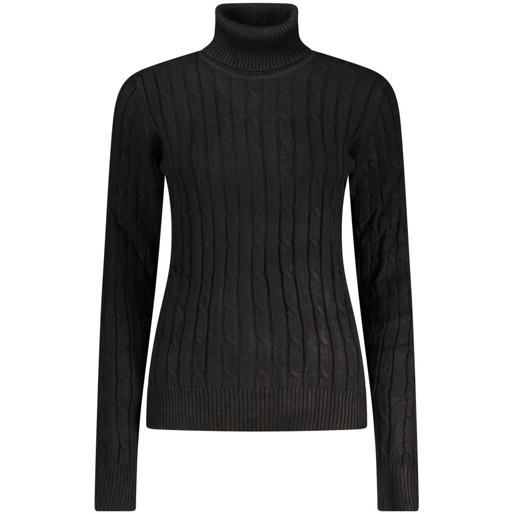 Norway 1963 Turtleneck Sweater – Black Viscose Blend Norway 1963