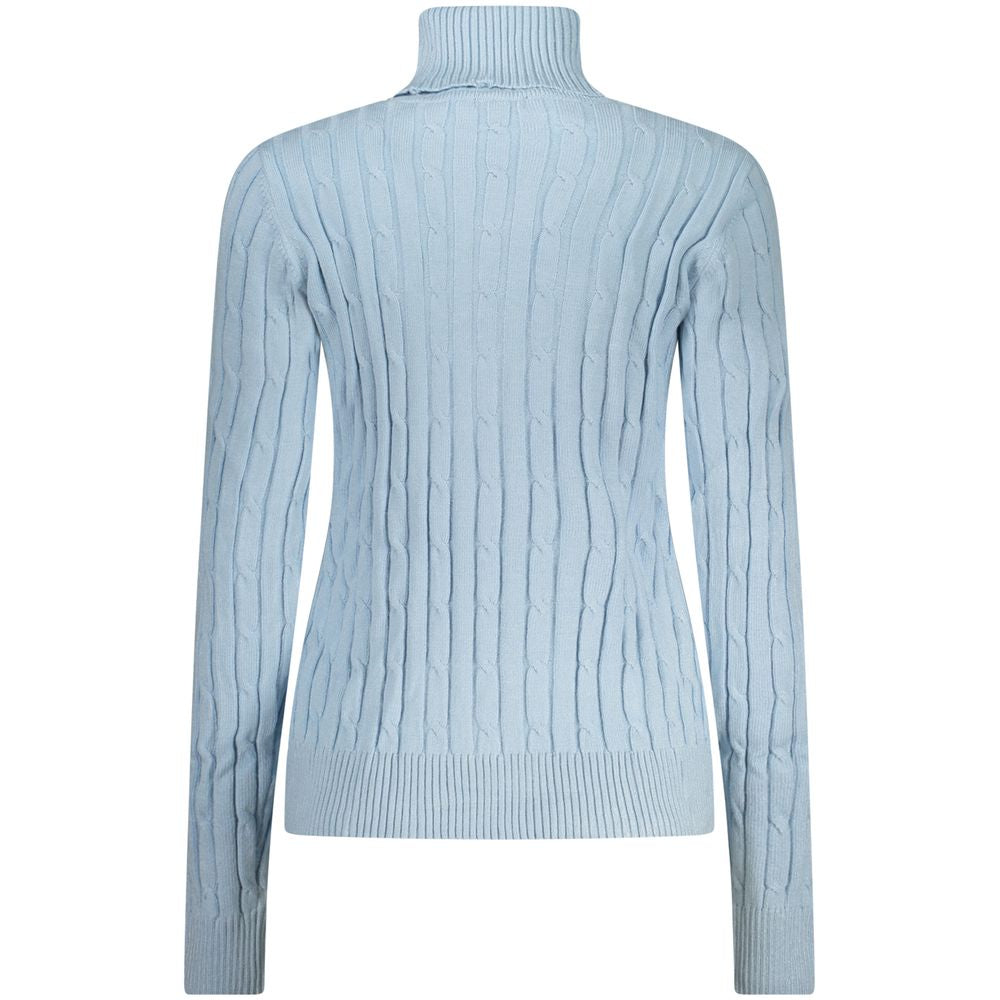 Norway 1963 Azzurro Viscose Long-Sleeve Top