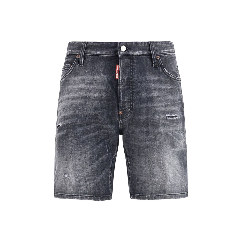Dsquared² Black Cotton Bermuda Shorts Dsquared²