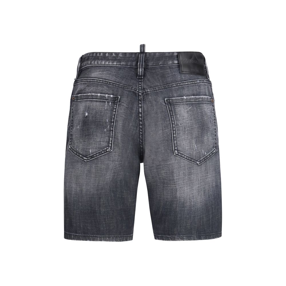 Dsquared² Black Cotton Bermuda Shorts Dsquared²