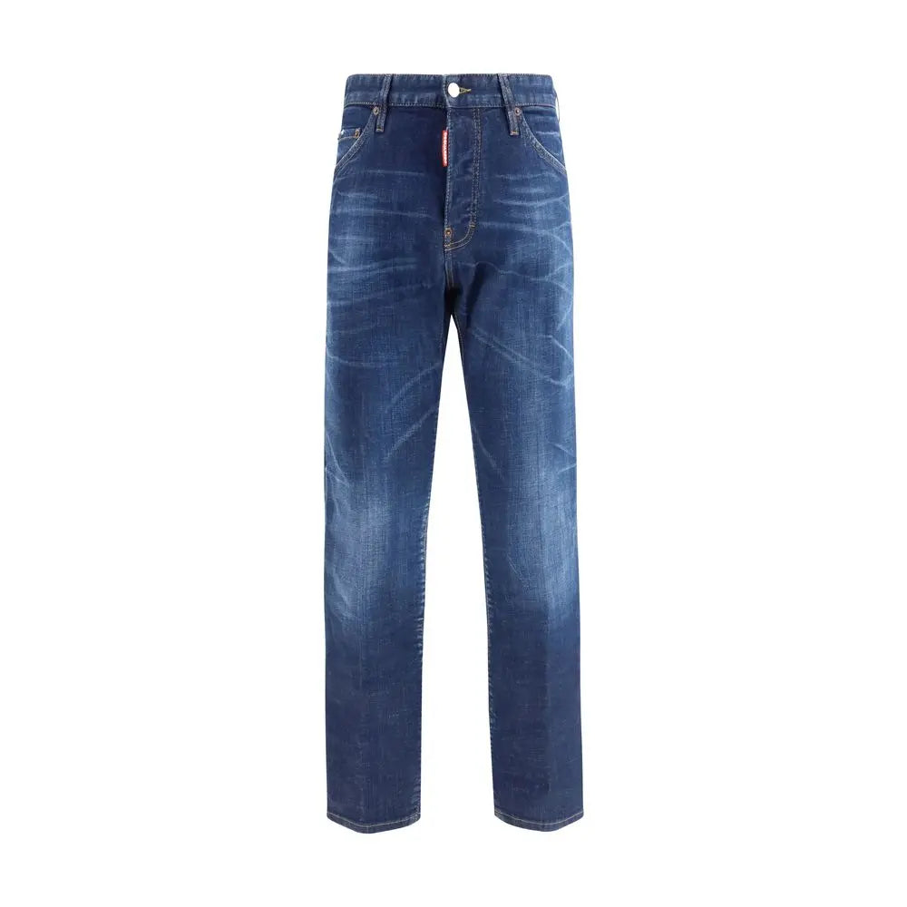 Dsquared² Blue Cotton Slim Fit Jeans Dsquared²