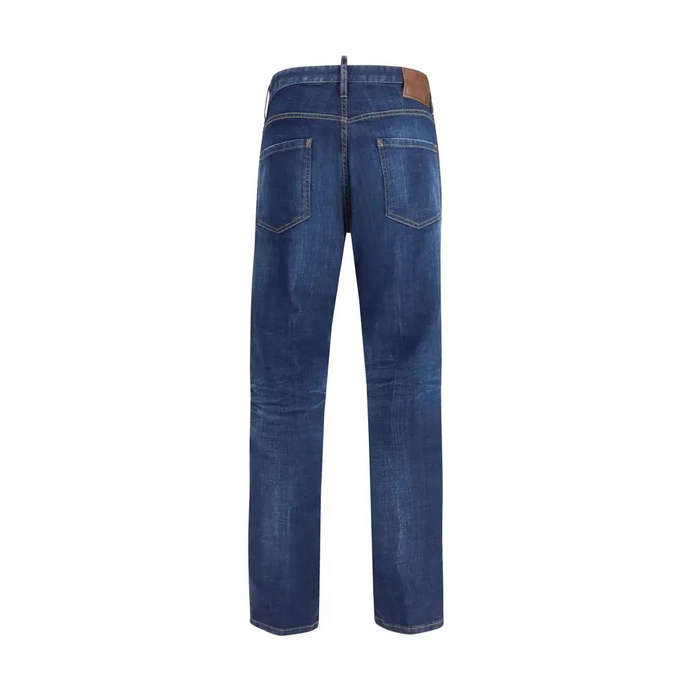 Dsquared² Blue Cotton Slim Fit Jeans Dsquared²